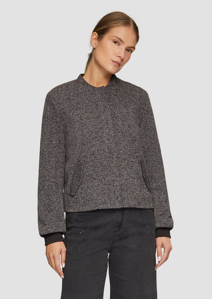 s.Oliver BLACK LABEL Funktionsjacke Melierter Blouson mit Druckknöpfen von s.Oliver BLACK LABEL