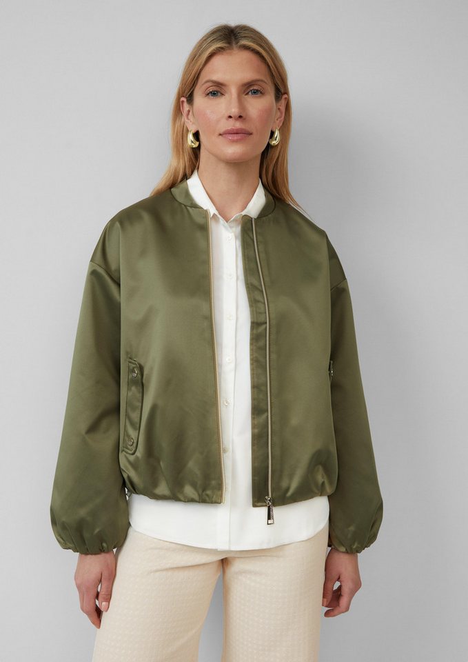 s.Oliver BLACK LABEL Funktionsjacke Satinierter Oversize-Blouson mit elastischem Saum von s.Oliver BLACK LABEL