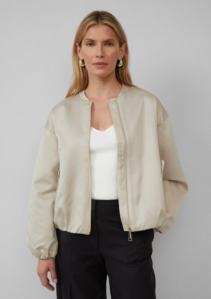 s.Oliver BLACK LABEL Funktionsjacke Satinierter Oversize-Blouson mit elastischem Saum von s.Oliver BLACK LABEL