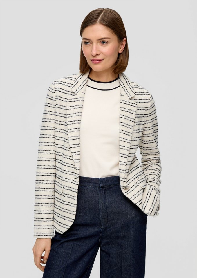 s.Oliver BLACK LABEL Funktionsjacke Sweatblazer mit Strukturmuster von s.Oliver BLACK LABEL