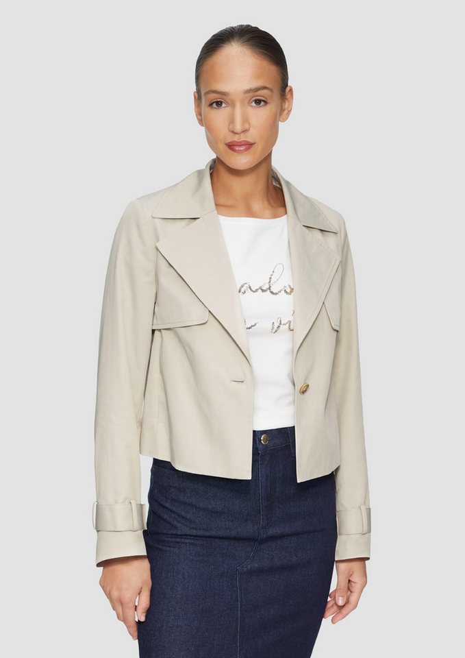 s.Oliver BLACK LABEL Funktionsjacke Verkürzte Relaxed-Fit-Jacke im Trench-Stil von s.Oliver BLACK LABEL