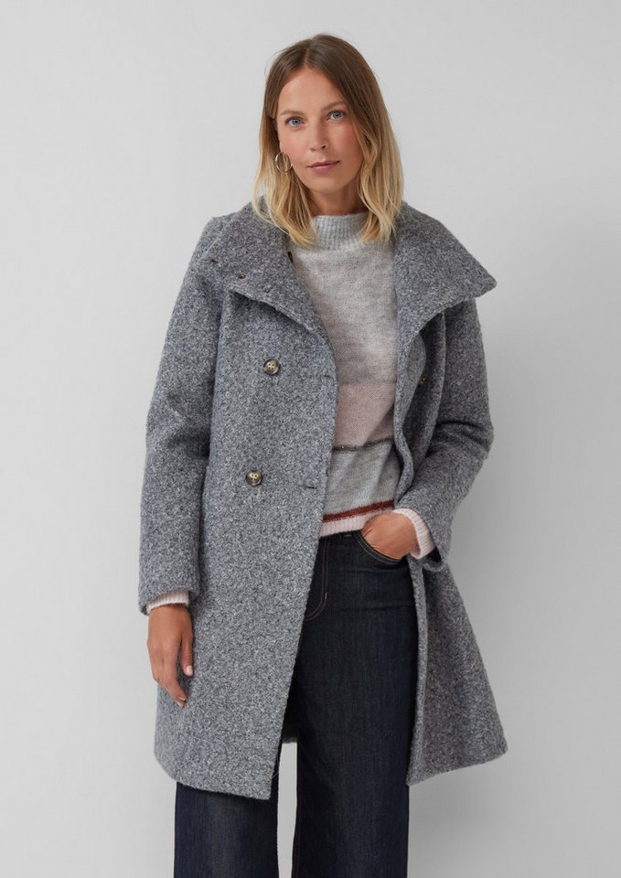 s.Oliver BLACK LABEL Funktionsmantel Gefütterter Bouclé-Mantel mit Stehkragen von s.Oliver BLACK LABEL