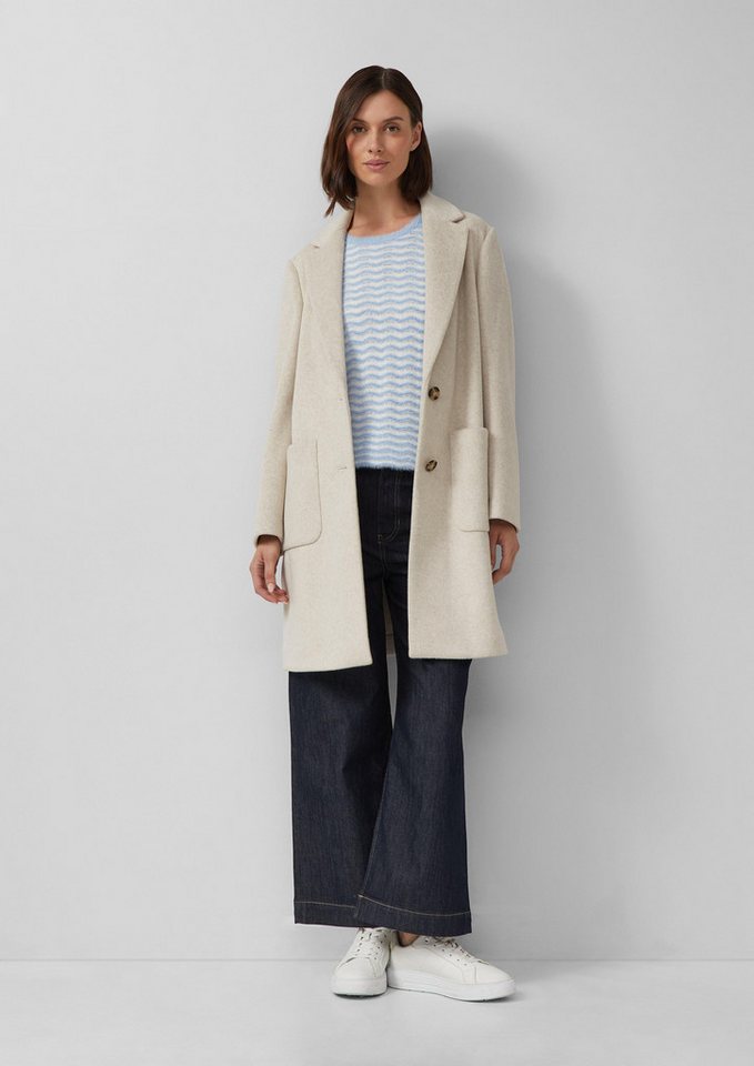 s.Oliver BLACK LABEL Funktionsmantel Softer Mantel mit Reverskragen und aufgesetzten Taschen von s.Oliver BLACK LABEL