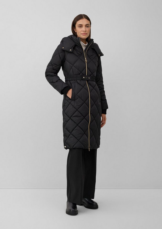 s.Oliver BLACK LABEL Funktionsmantel Wattierter Steppmantel mit abnehmbarer Kapuze und Reißverschluss von s.Oliver BLACK LABEL