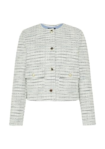 s.Oliver BLACK LABEL Gefütterte Bouclé-Jacke mit Zierknöpfen Ecru 40 von s.Oliver BLACK LABEL