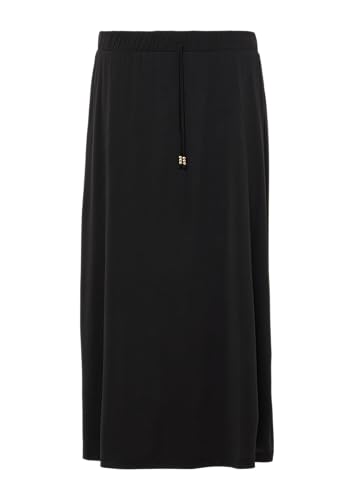 s.Oliver BLACK LABEL Gefütterter Midirock aus Modalmix mit Elastikbund schwarz 38 von s.Oliver BLACK LABEL