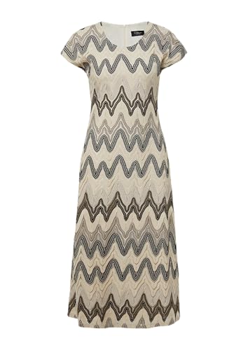 s.Oliver BLACK LABEL Gemustertes Etuikleid aus Häkeljersey Ecru 42 von s.Oliver BLACK LABEL