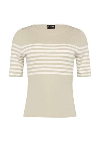 s.Oliver Black Label Women's 2163635 Strickpullover Kurzarm, helles beige, 36 von s.Oliver BLACK LABEL