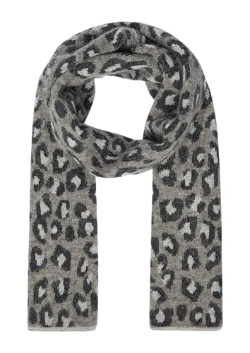 s.Oliver BLACK LABEL Gestrickter Schal mit Leo-Muster dunkelgrau ONESIZE von s.Oliver BLACK LABEL