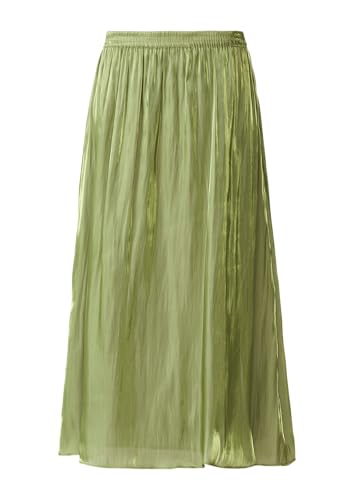 s.Oliver BLACK LABEL Glänzender Midirock mit Elastikbund grün 40 von s.Oliver BLACK LABEL