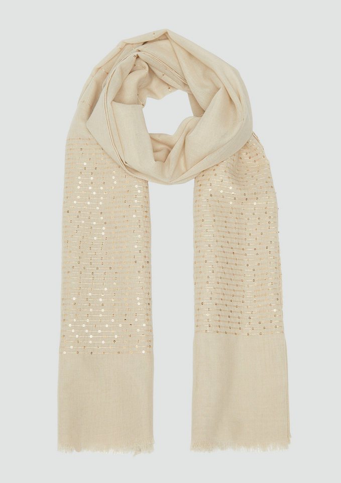 s.Oliver BLACK LABEL Halstuch Festiver Schal mit Pailletten, Pailletten von s.Oliver BLACK LABEL