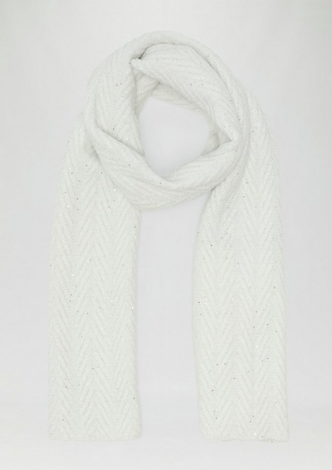 s.Oliver BLACK LABEL Halstuch Strukturierter Schal mit feinen Pailletten, Glitzergarn von s.Oliver BLACK LABEL