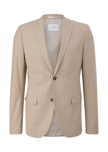 s.Oliver BLACK LABEL Herren 2140779 Business-Anzug Jacke, helles beige, 44 von s.Oliver BLACK LABEL