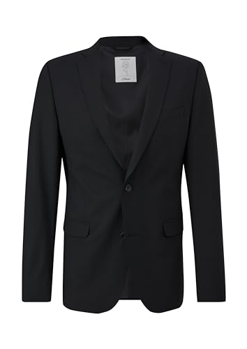 s.Oliver BLACK LABEL Herren 2149088 Business-Anzug Jacke, schwarz, 50 von s.Oliver BLACK LABEL