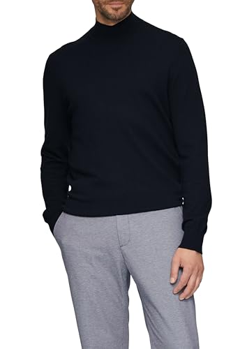 s.Oliver BLACK LABEL Herren 2149667 Strickpullover mit Turtleneck in melierter Optik, 5978, XL von s.Oliver BLACK LABEL