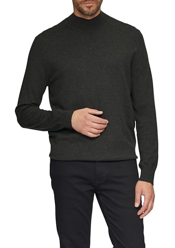 s.Oliver BLACK LABEL Herren 2149667 Strickpullover mit Turtleneck in melierter Optik, 9898, Large von s.Oliver BLACK LABEL