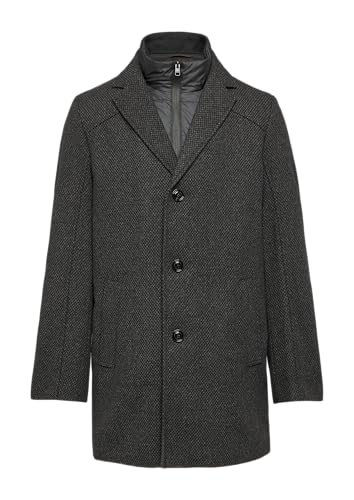 s.Oliver BLACK LABEL Wattierter Wollmix-Mantel mit herausnehmbarem Stepp-Einsatz dunkelgrau 52 von s.Oliver BLACK LABEL