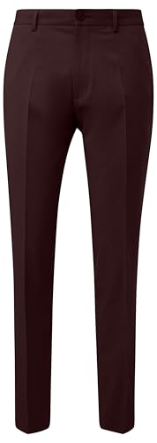 s.Oliver BLACK LABEL Herren Anzugshose Wollmix, Slim Fit, Rot, 52 von s.Oliver BLACK LABEL