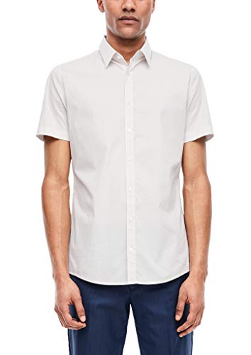 s.Oliver BLACK LABEL Herren Kurzarm Hemd, beige, 38 von s.Oliver BLACK LABEL