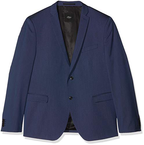 s.Oliver BLACK LABEL Herren 02899544423 Anzugjacke, Blue Dots, 44 von s.Oliver BLACK LABEL