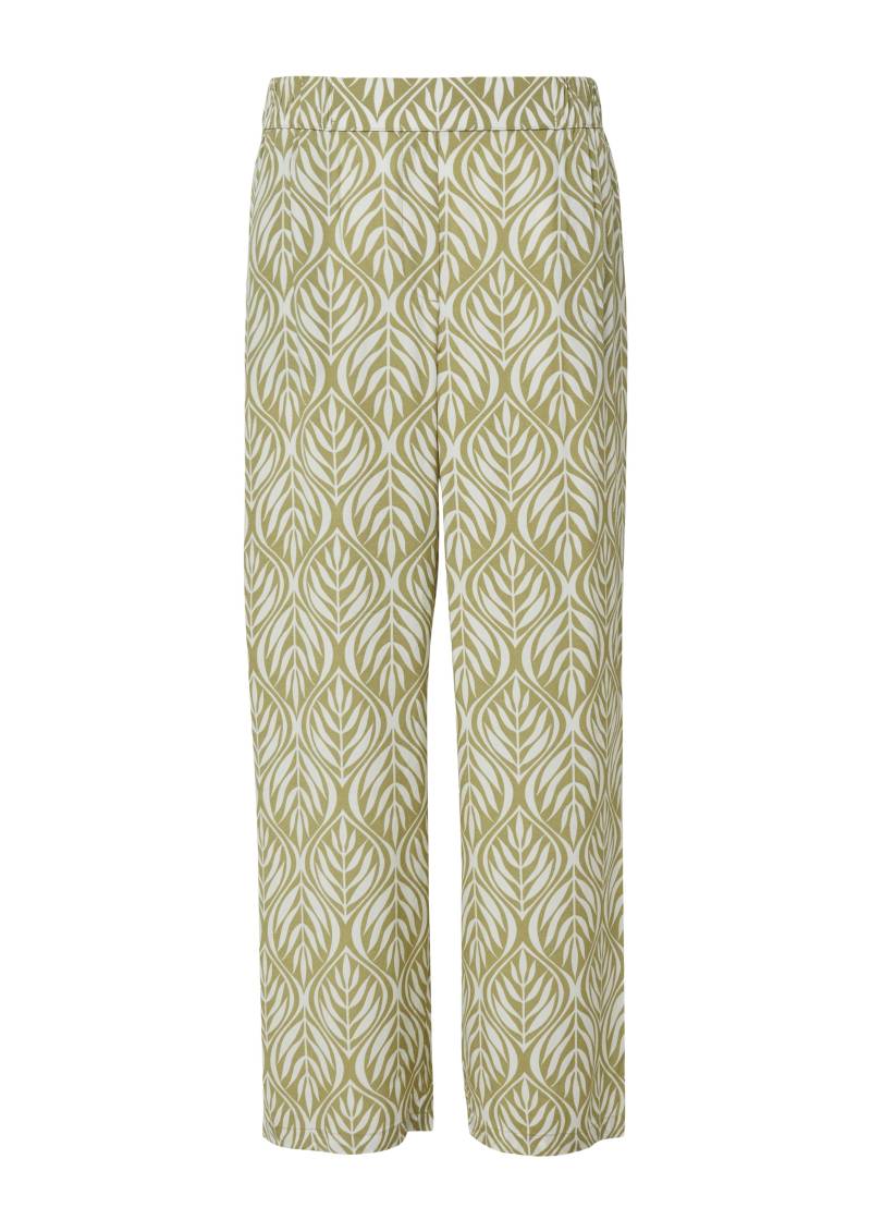s.Oliver BLACK LABEL - Hose grün|creme - Gr. - 34 von s.Oliver BLACK LABEL