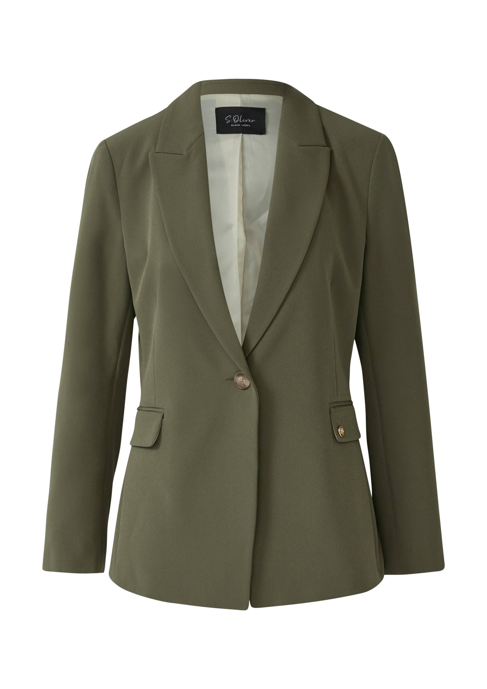 s.Oliver BLACK LABEL - Indoor-Blazer grün - Gr. - 40 von s.Oliver BLACK LABEL