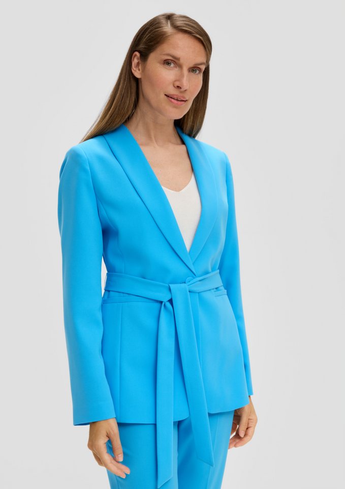 s.Oliver BLACK LABEL Jackenblazer Blazer mit Bindegürtel Bindegürtel von s.Oliver BLACK LABEL
