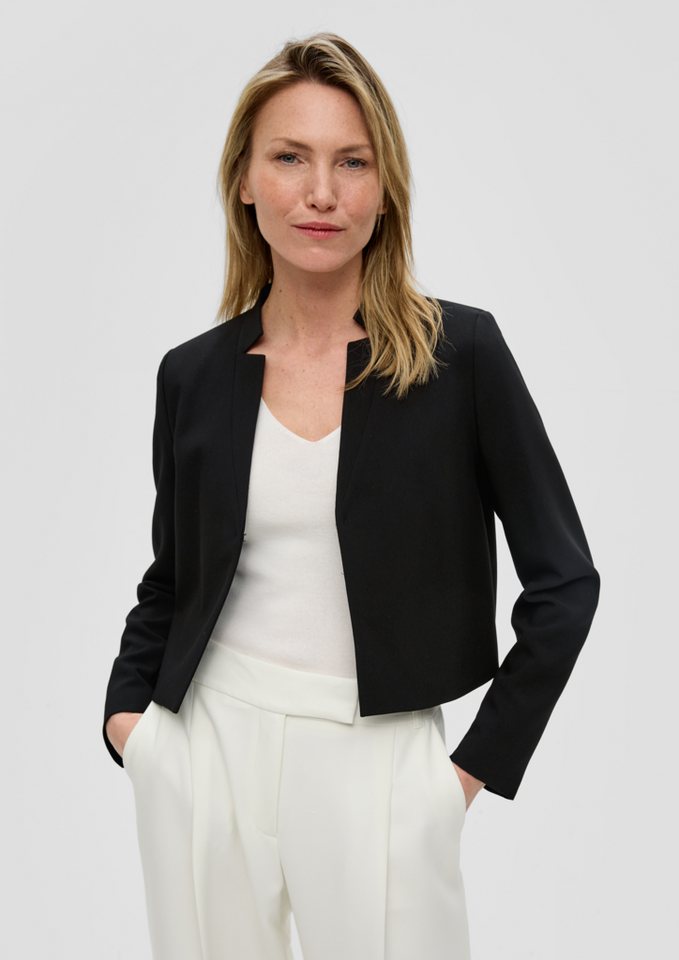 s.Oliver BLACK LABEL Jackenblazer Cropped Blazer mit Haken-Verschluss von s.Oliver BLACK LABEL