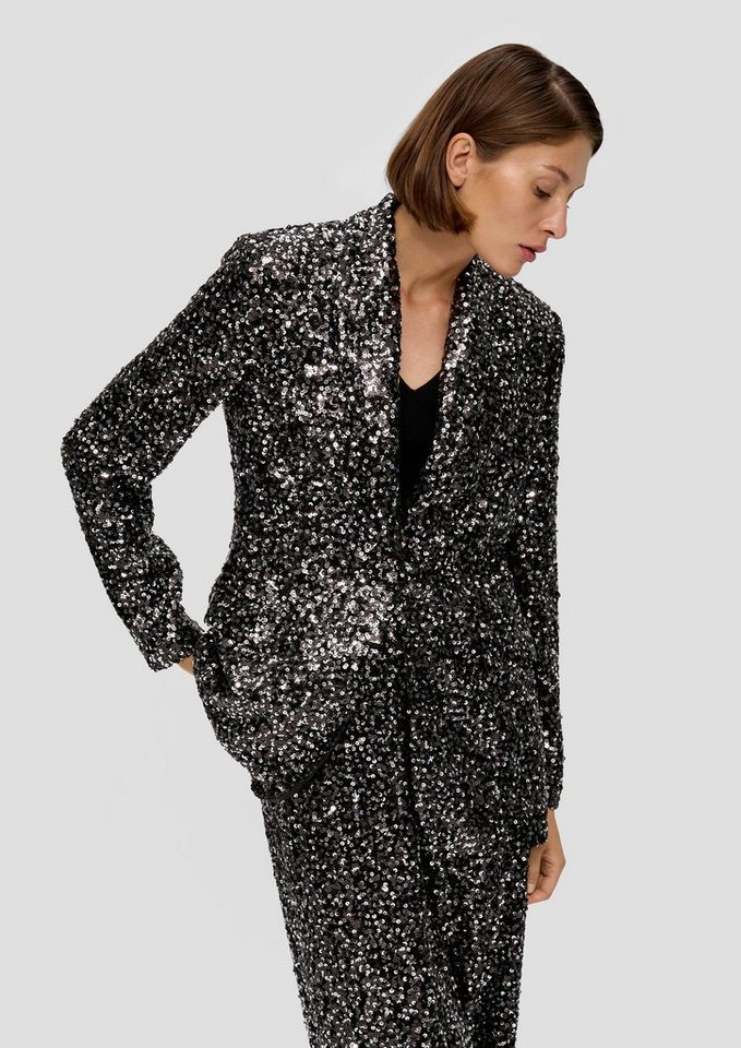 s.Oliver BLACK LABEL Jackenblazer Klassischer Blazer mit Pailletten Pailletten s.Oliver BLACK LABEL Jackenblazer Klassischer Blazer mit Pailletten Pailletten von s.Oliver BLACK LABEL
