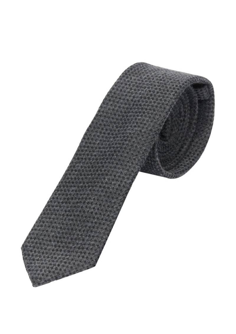 s.Oliver BLACK LABEL - Jacquard-Krawatte in Woll-Optik grau - Gr. - 1 von s.Oliver BLACK LABEL