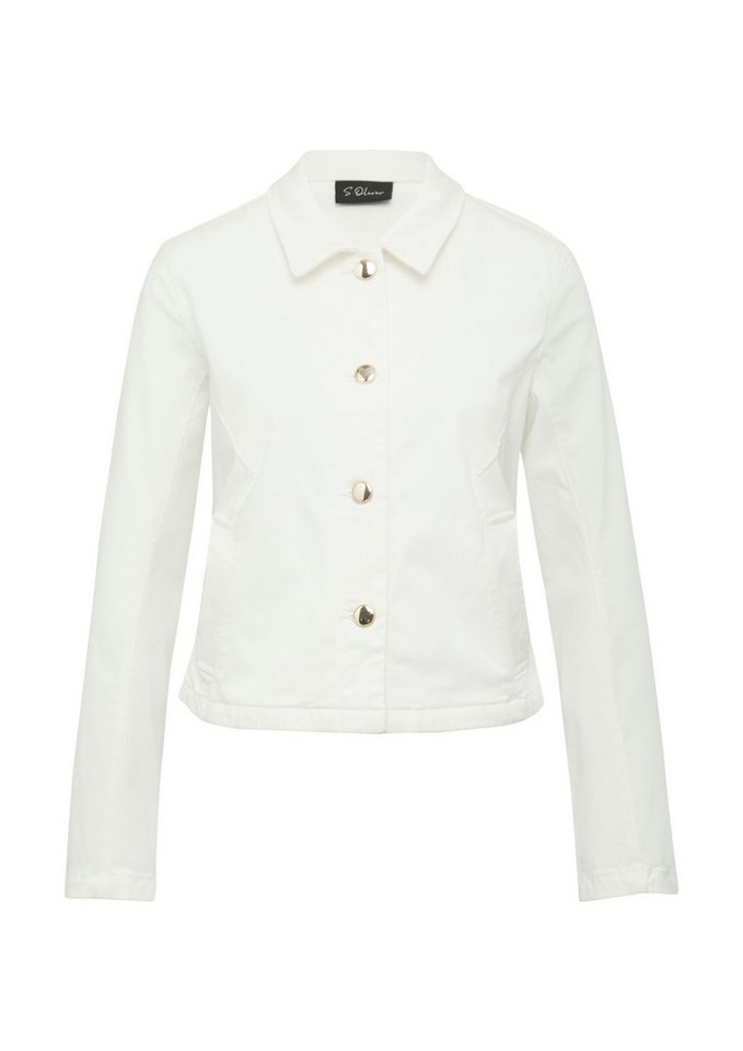 s.Oliver BLACK LABEL Jeansjacke – Verkürzte Indoor-Jacke mit Hemdkragen von s.Oliver BLACK LABEL