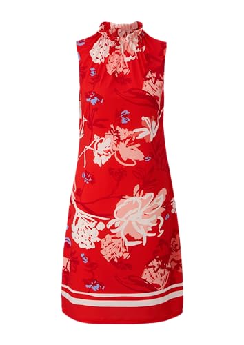 s.Oliver BLACK LABEL Damen 2142925 Jersey Kleid mit Allover Muster, rot 30F1, 36 von s.Oliver BLACK LABEL