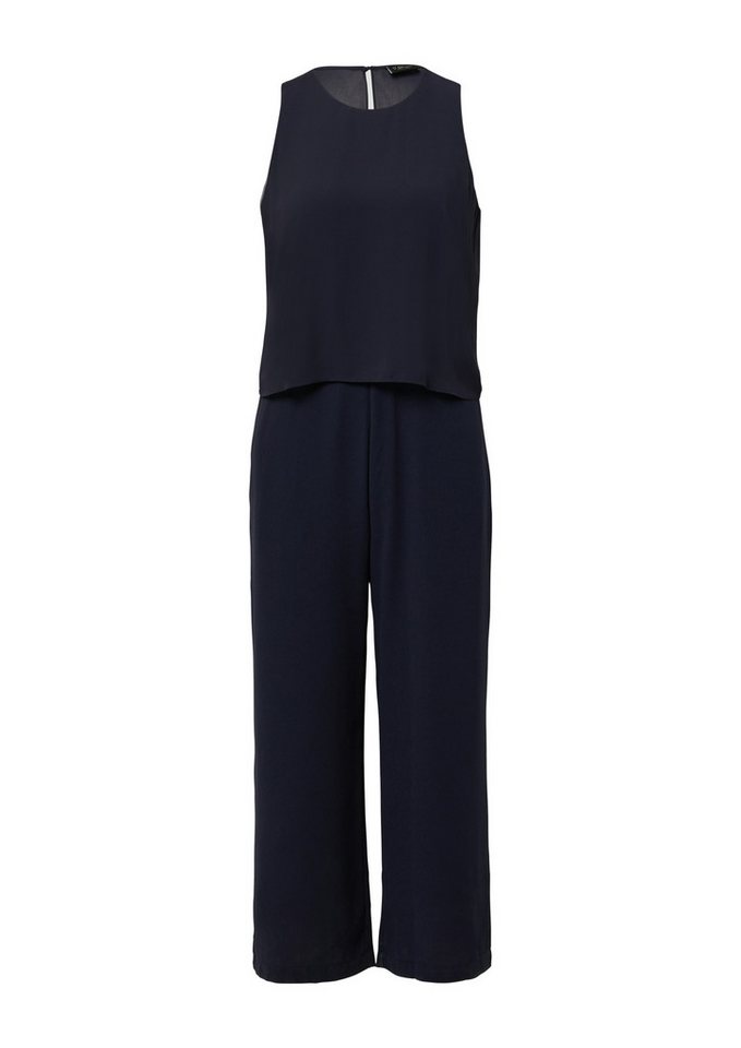 s.Oliver BLACK LABEL Jumpsuit – Ärmelloser Overall mit Chiffon-Layer von s.Oliver BLACK LABEL