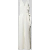 s.Oliver BLACK LABEL Regular Fit Jumpsuit aus Viskose-Leinen-Mix in Weiss, Größe 40 von s.Oliver BLACK LABEL