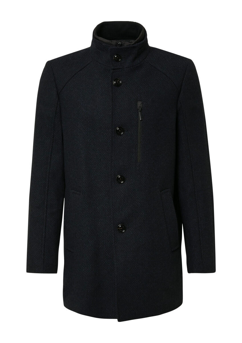 s.Oliver BLACK LABEL - Klassischer Mantel mit herausnehmbarem Insert blau - Gr. - 54 von s.Oliver BLACK LABEL