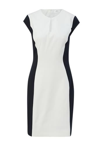 s.Oliver Damen 2140453 Kleid, 02D1 creme|schwarz, 46 von s.Oliver BLACK LABEL