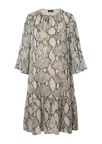 s.Oliver BLACK LABEL Kleid mit Schlangen-Print und Viskosefutter helles beige 44 von s.Oliver BLACK LABEL