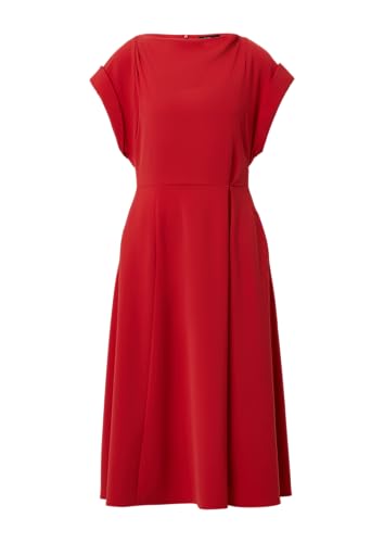 s.Oliver BLACK LABEL Midikleid mit Turn-up-Ärmeln rot 40 von s.Oliver BLACK LABEL
