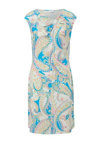 s.Oliver BLACK LABEL Ärmelloses Kleid mit All-Over-Print und Knoten-Detail Ecru 46 von s.Oliver BLACK LABEL