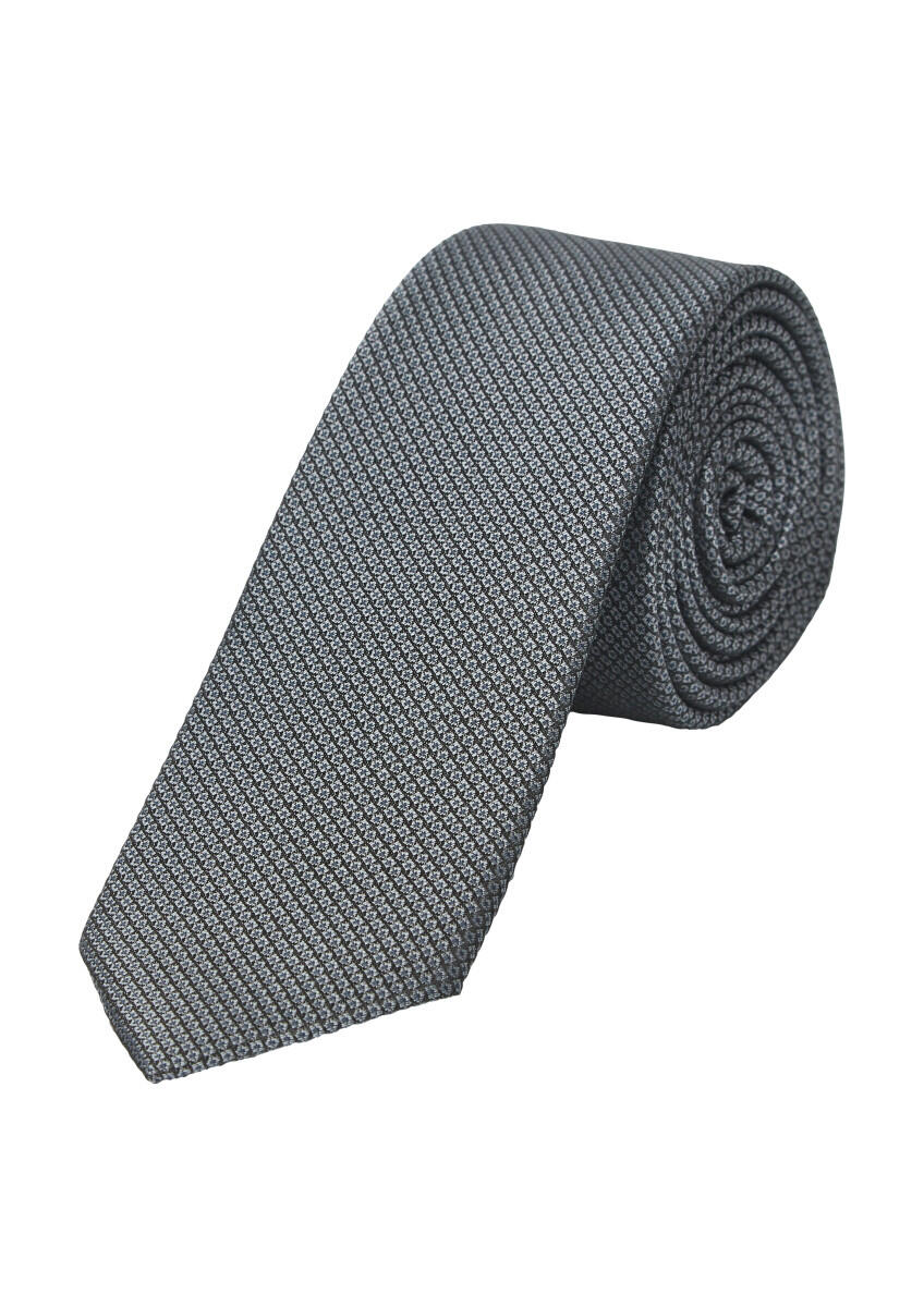 s.Oliver BLACK LABEL - Krawatte aus Seidenmix mit Jacquard-Muster grau - Gr. - 1 von s.Oliver BLACK LABEL