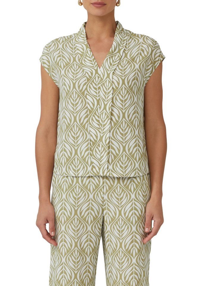 s.Oliver BLACK LABEL Kurzarmbluse mit All-Over Print von s.Oliver BLACK LABEL