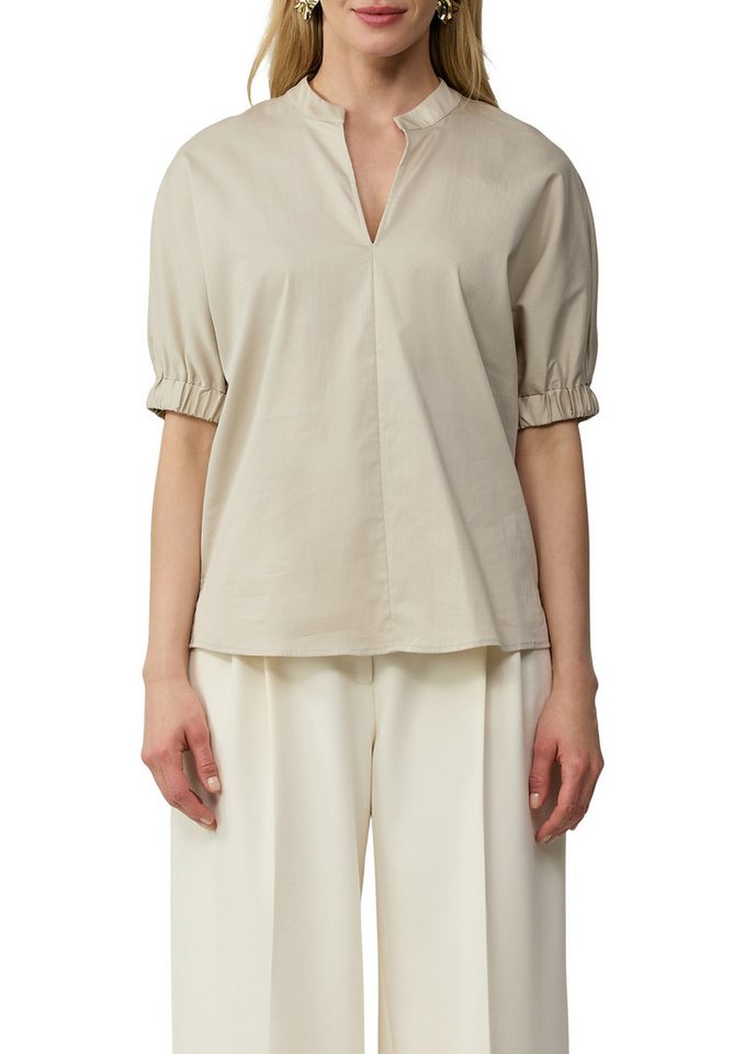 s.Oliver BLACK LABEL Kurzarmbluse mit Tunika-Ausschnitt von s.Oliver BLACK LABEL