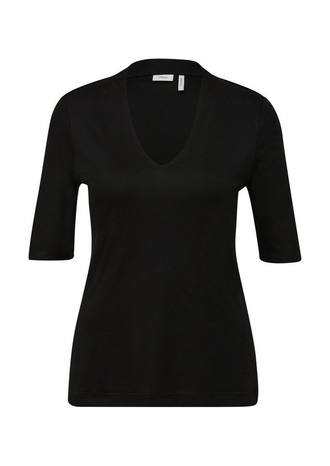 s.Oliver BLACK LABEL Kurzarmhemd T-Shirt - Slim Fit von s.Oliver BLACK LABEL