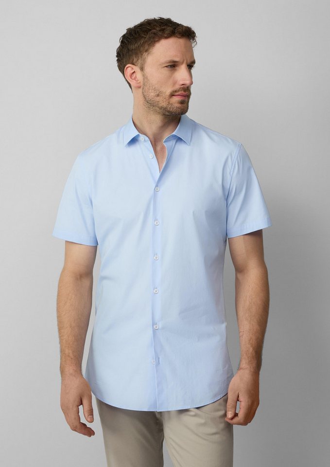 s.Oliver BLACK LABEL Kurzarmhemd Tailored Fit: Feines Kurzarm-Hemd aus hochwertigem Baumwollstretch von s.Oliver BLACK LABEL