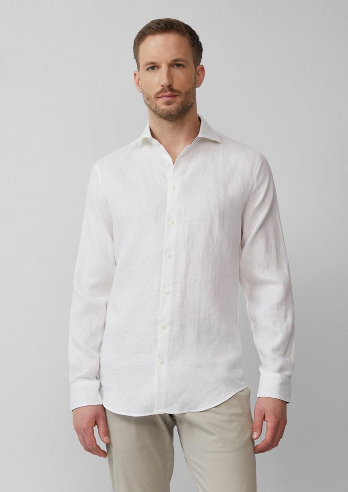 s.Oliver BLACK LABEL Kurzarmhemd Tailored Fit: Langarmhemd aus Leinen mit elegantem Glanz von s.Oliver BLACK LABEL