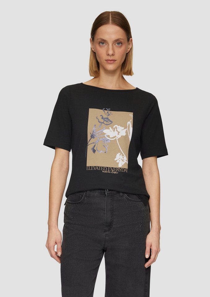 s.Oliver BLACK LABEL Kurzarmshirt Jerseyshirt mit Frontprint von s.Oliver BLACK LABEL