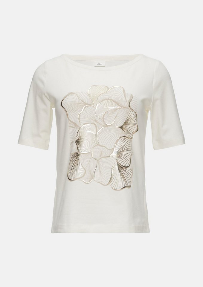 s.Oliver BLACK LABEL Kurzarmshirt Jerseyshirt mit glänzendem Frontprint s.Oliver BLACK LABEL Kurzarmshirt Jerseyshirt mit glänzendem Frontprint von s.Oliver BLACK LABEL