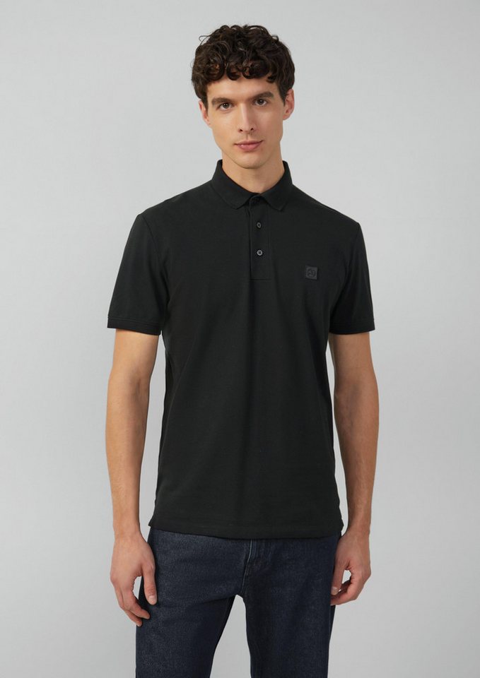 s.Oliver BLACK LABEL Kurzarmshirt Piqué-Poloshirt aus Baumwollstretch mit Label-Patch Logo von s.Oliver BLACK LABEL