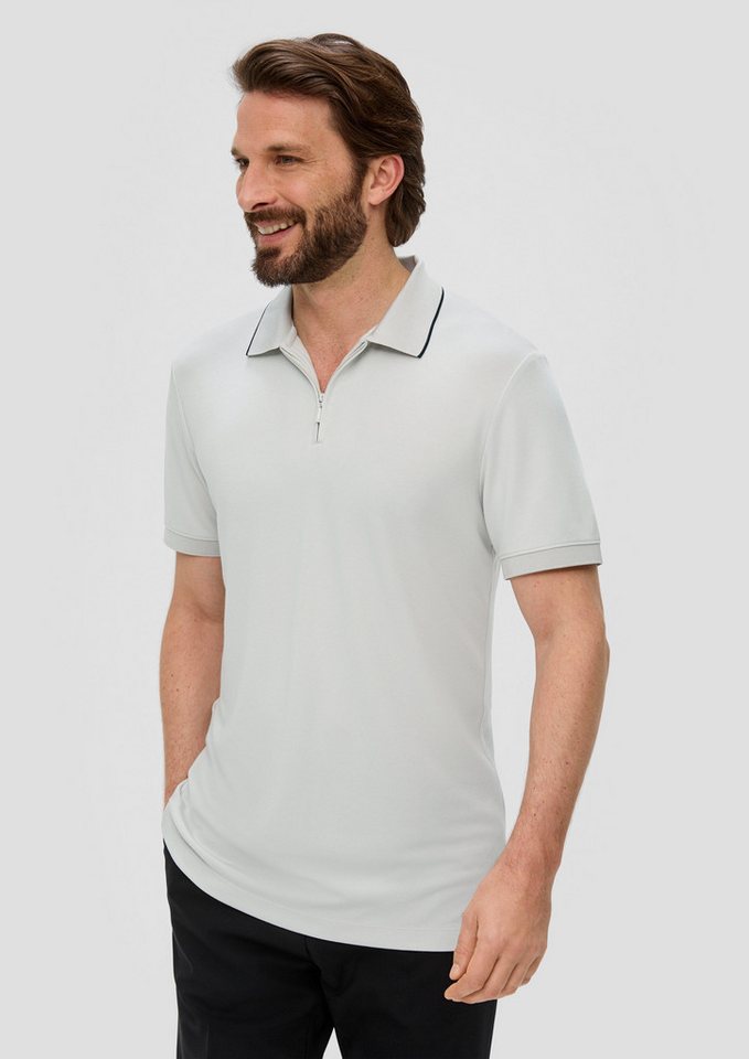 s.Oliver BLACK LABEL Kurzarmshirt Poloshirt aus Modalmix Blende von s.Oliver BLACK LABEL