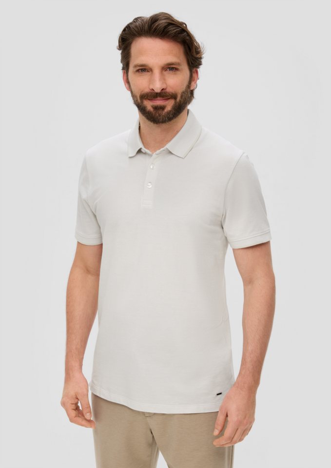 s.Oliver BLACK LABEL Kurzarmshirt Poloshirt mit Piquêstruktur von s.Oliver BLACK LABEL